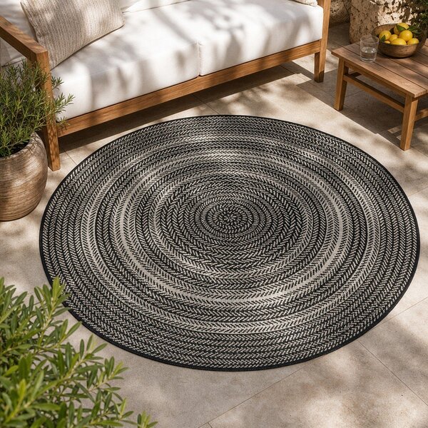 Tappeto nero per esterni , ⌀ 120 cm Silvana Rutto - Universal