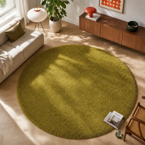 Tappeto verde , ø 80 cm Aqua Liso - Universal