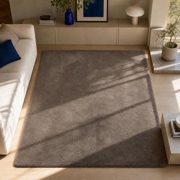 Tappeto marrone , 160 x 230 cm Alpaca Liso - Universal