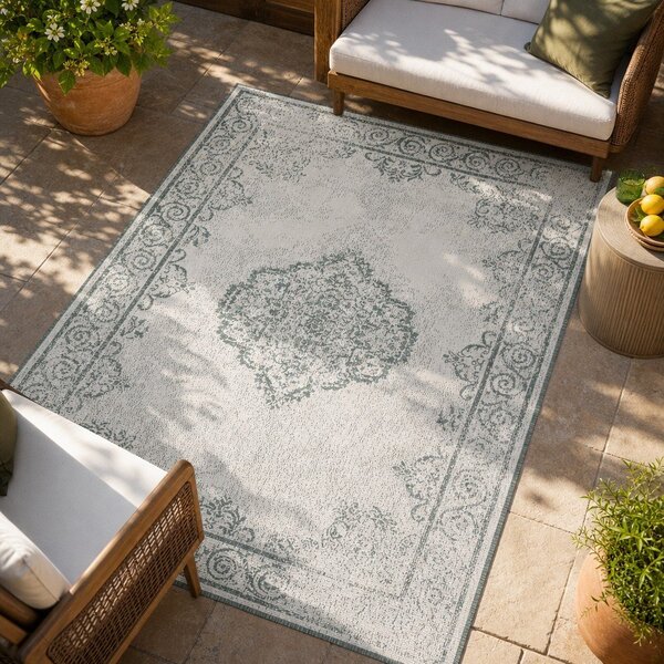 Tappeto da esterno verde e crema , 160 x 230 cm Cebu - NORTHRUGS