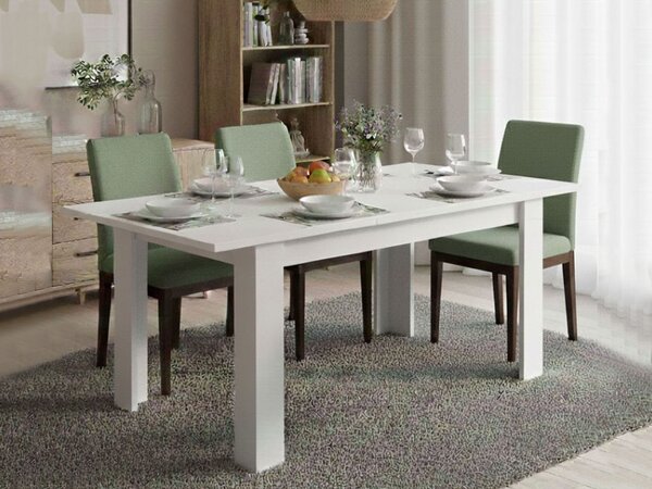 Tavolo allungabile 6-8 posti 140/190x90cm bianco - Abudula