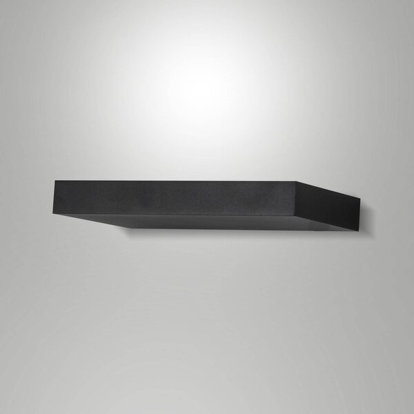 Fabas Luce Applique a LED Guia, nero, metallo, larghezza 24 cm Guia, Nero, Soggiorno / Sala da pranzo, Metallo, Moderno, Applique a LED
