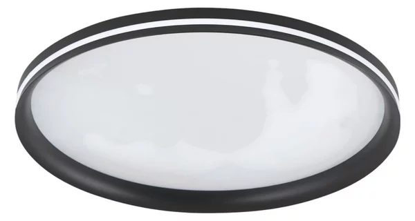 Fabas Luce Plafoniera a LED Isy, dimmerabile, Nero, Soggiorno / Sala da pranzo, Metallo, Moderno, Plafoniera LED