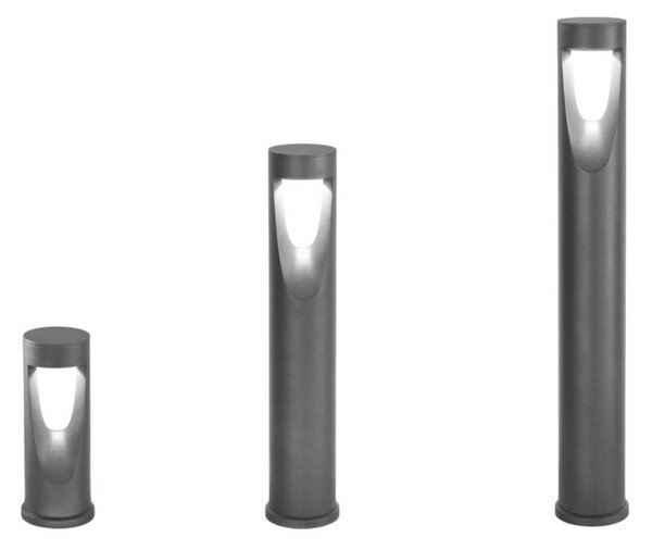 Fabas Luce Lampioncino da giardino Teo, Nero, Alluminio, Moderno, Lampada LED da esterni