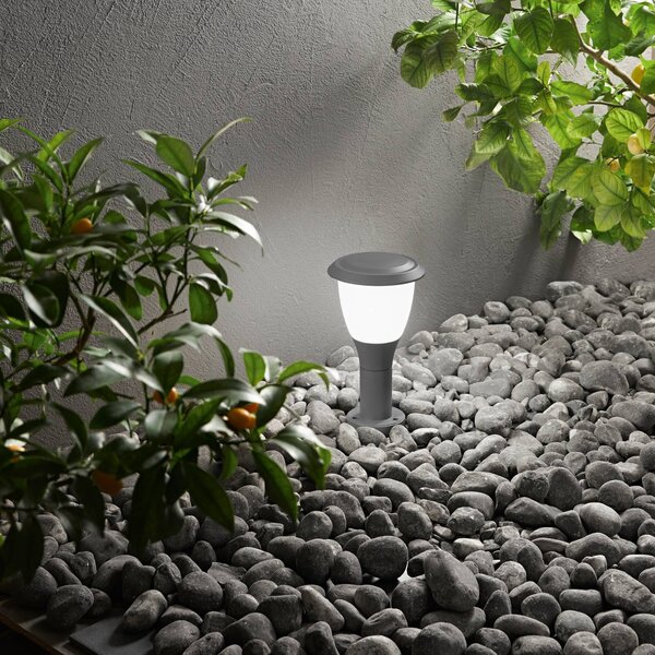 Fabas Luce Lampione da giardino Thiago, dimmerabile, Nero, Alluminio, Moderno, Lampada da esterni