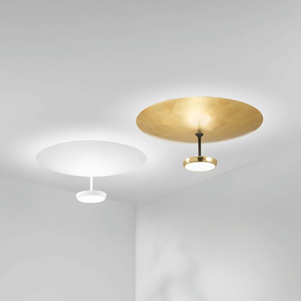 Fabas Luce Plafoniera a LED Yuko, dimmerabile, Bianco / Opale, Soggiorno / Sala da pranzo, Metallo, Moderno, Plafoniera LED