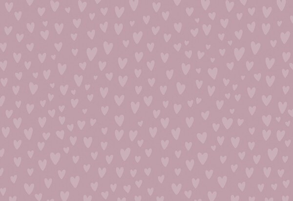 Carta da parati Sfondo rosa con cuori, Carta da parati per Bambini, Carta da parati popolare, t01088 - Tapeko.it