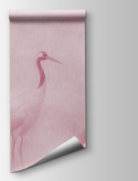Carta da parati Gruppo di uccelli in un paesaggio nebbioso, Carta da parati Natura, Carta da parati popolare, t01089v1 - Tapeko.it
