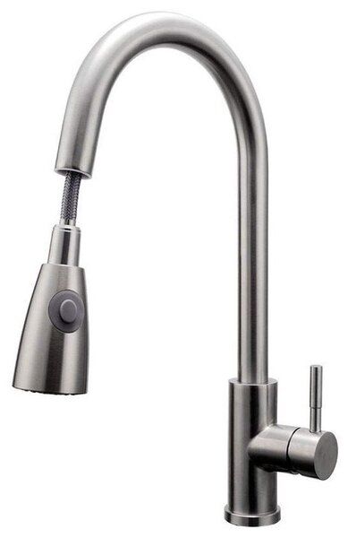 Rubinetto da cucina estraibile con funzione acqua calda e fredda