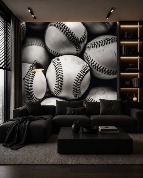 Carta da parati Palline da baseball, Fotomurali Sport, w09966 : Uwalls.it