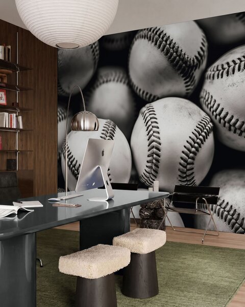 Carta da parati Palline da baseball, Fotomurali Sport, w09966 : Uwalls.it