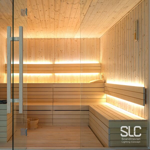 The Light Group Stripe-C LED Sauna fino a 105°C, 24V IP67 5m 3.000K