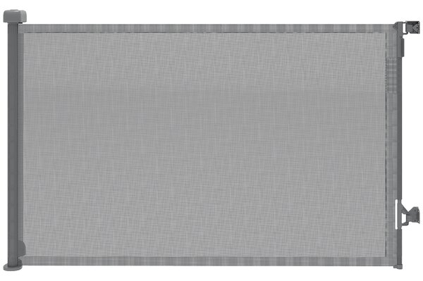 PawHut Barriera di Sicurezza Retrattile Estendibile per Cani, Scale e Porte, 149x9x93 cm, Grigio | Aosom Italy