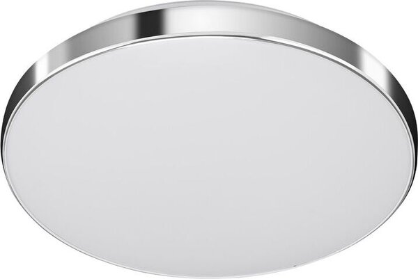 TELEFUNKEN NEWA Plafoniera LED per bagno, protezione dagli spruzzi d'acqua IP44, rilevatore di movimento, sensore crepuscolare, portata 8 m, cromo, 29 x 6,3 cm