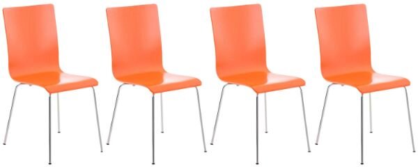 Set di 4 sedie per visitatori Major orange