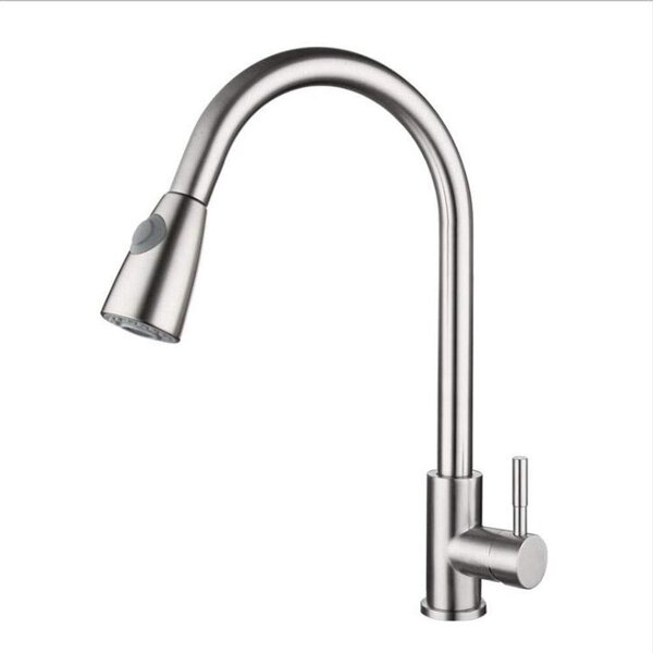 Miscelatore da cucina in acciaio inox con funzione estraibile