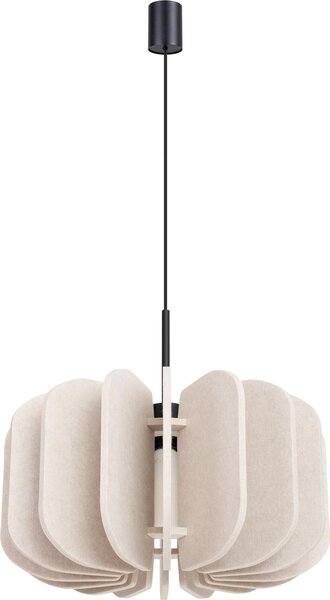Lampada a sospensione MULA 45 beige 1xE27 15W feltro/acciaio 146x45x45cm Sollux Lighting