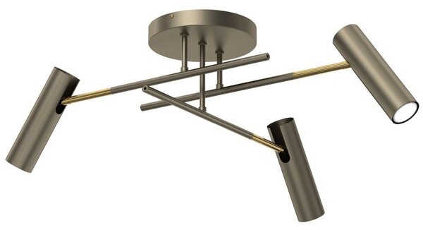 Axion 3xGU10 8W minimalista titanio oro Faretto da soffitto Luminex