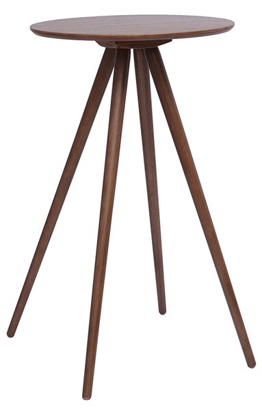 Tavolo da bar rotondo in legno scuro noce L60 cm NORDECO