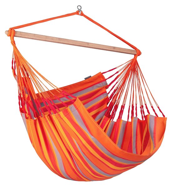Sedia sospesa La Siesta Domingo Toucan king-size arancione resistente alle intemperie