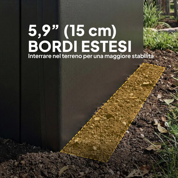 Outsunny Tenda per Garage 3x6 m Impermeabile con Telo PE Resistente e Struttura in Metallo Galvanizzato UPF 30+, Grigio Scuro | Aosom Italy