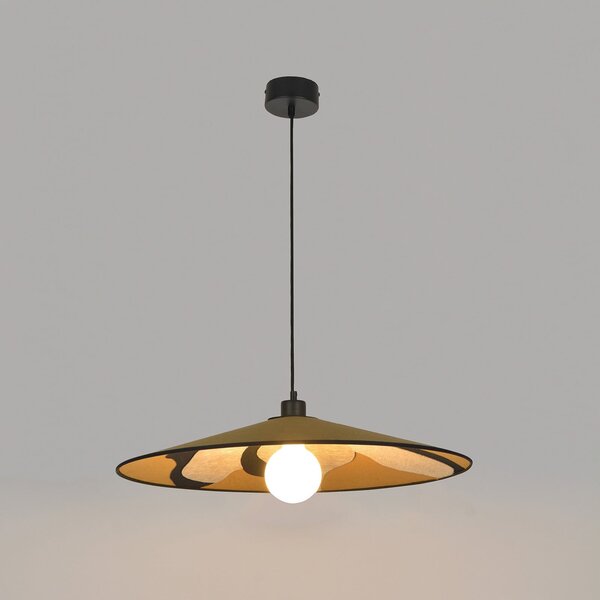 Lampada a sospensione MARKET SET, Sonia Laudet, dimmerabile, Giallo, Soggiorno, Tessuto / Tessile, Design
