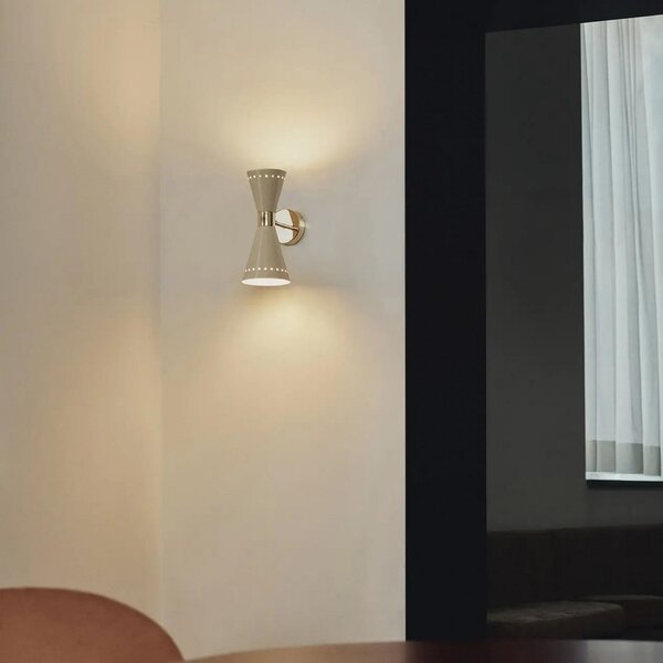 Applique da parete Stilnovo, Megafono, Beige, Soggiorno, Metallo, Design