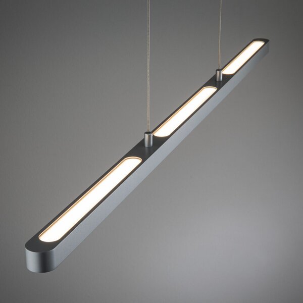 Lampada a sospensione Paulmann, Lento, dimmerabile, Grigio, Soggiorno, Metallo, Moderno