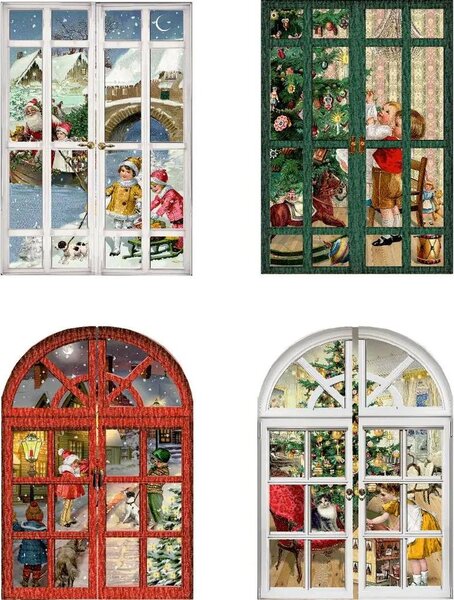 Mini calendario dell'Avvento - Finestre dell'Avvento nostalgiche