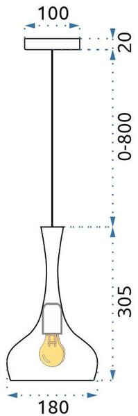 LAMPADA PENSILE RISPECHIATA CROMO APP281-1CP