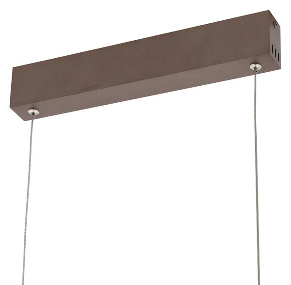 Lampada a sospensione Lucande, Mylosh, dimmerabile, Marrone / Ruggine, Cucina, Alluminio, Moderno