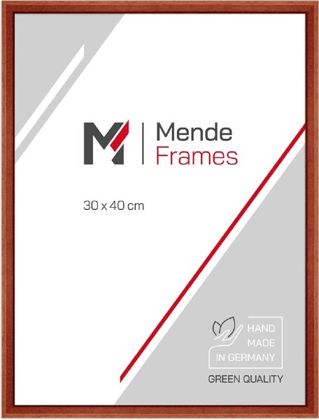 MendeFrames H011 cornice in legno mogano vetro museale 10x30 cm