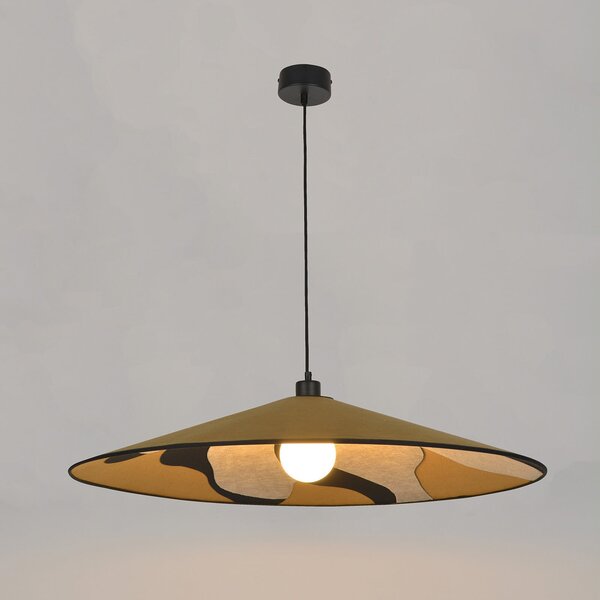 Lampada a sospensione MARKET SET, Sonia Laudet, dimmerabile, Giallo, Soggiorno, Tessuto / Tessile, Design