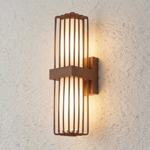 Lampade da esterno Lucande, Chandan, dimmerabile, Marrone / Ruggine, Balcone, Alluminio, Moderno