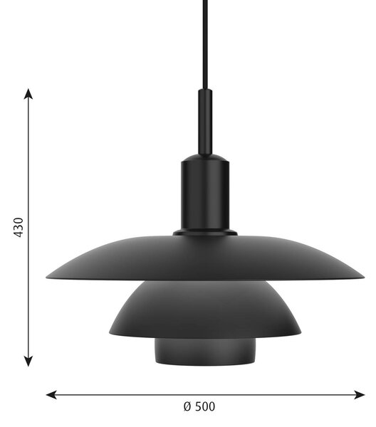 Louis Poulsen PH 5/5 lampada sospensione nero E27
