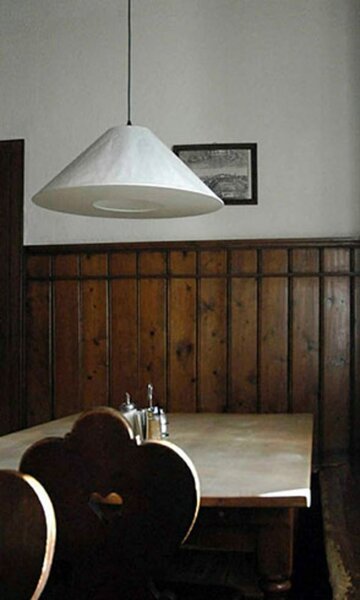 Lampada a sospensione Ingo Maurer, Bianco, Soggiorno, Carta / Cartone