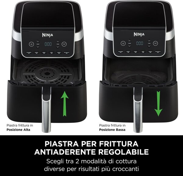 Ninja Friggitrice ad Aria Capacit 6,2 Litri Potenza 2000 Watt colore Nero - MAX PRO - AF180EU