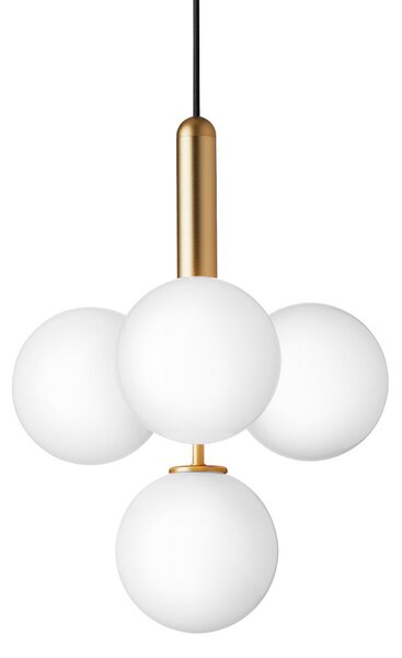 Lampada a sospensione Nuura Aps, Miira 4, dimmerabile, Dorato / Ottone, Soggiorno, Vetro, Design