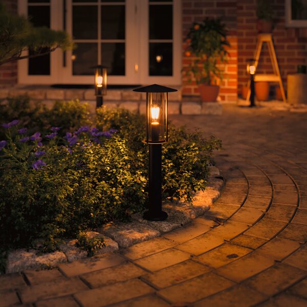 Lampione a LED classico con luce dorata, nera - Paulmann