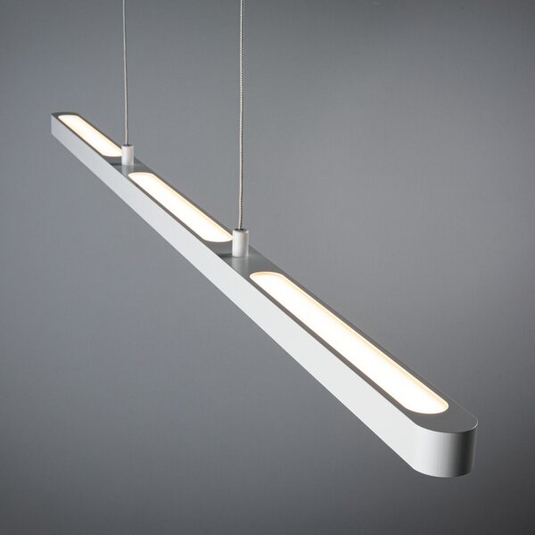 Lampada a sospensione Paulmann, Lento, dimmerabile, Bianco, Soggiorno, Metallo, Moderno