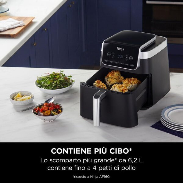 Ninja Friggitrice ad Aria Capacit 6,2 Litri Potenza 2000 Watt colore Nero - MAX PRO - AF180EU