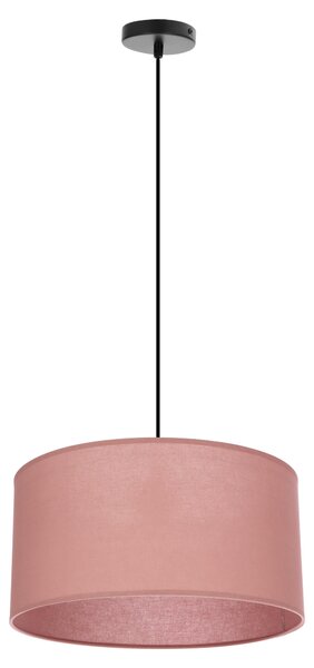 Lampadario rotondo a sospensione SHANTI - 1xE27, 40W, nero / rosa erica