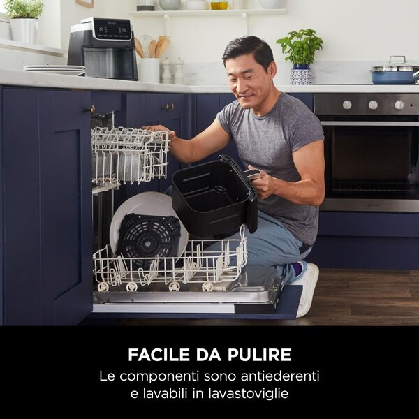 Ninja Friggitrice ad Aria Capacit 6,2 Litri Potenza 2000 Watt colore Nero - MAX PRO - AF180EU