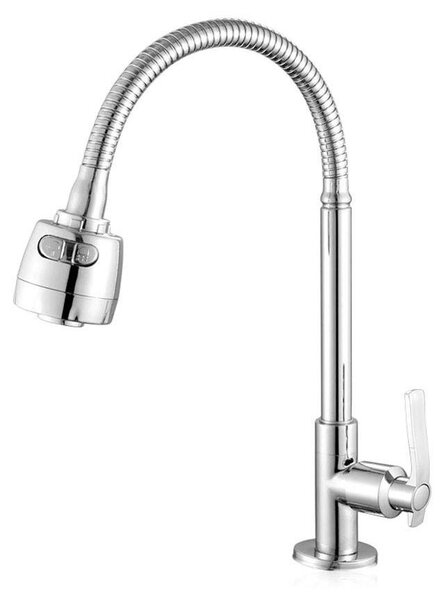 Rubinetto da cucina con struttura in ottone e apertura rapida