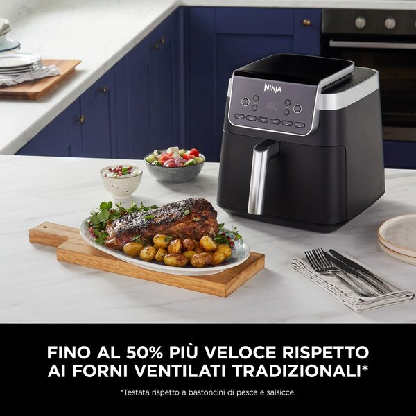 Ninja Friggitrice ad Aria Capacit 6,2 Litri Potenza 2000 Watt colore Nero - MAX PRO - AF180EU