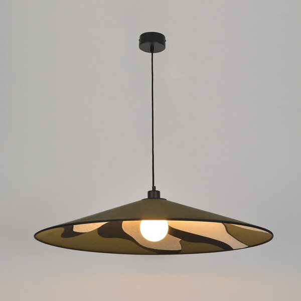 Lampada a sospensione MARKET SET, Sonia Laudet, dimmerabile, Verde, Soggiorno, Tessuto / Tessile, Design