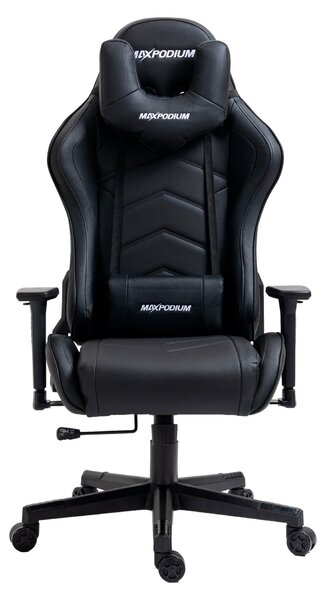 MaxPodium Tactical sedia gaming nera – sedia da ufficio ergonomica con braccioli 3D, fino a 150 kg