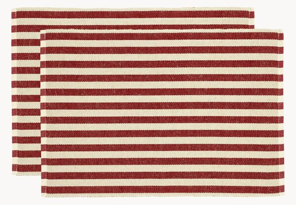 Set di 2 tovagliette americane in cotone Statement Stripe