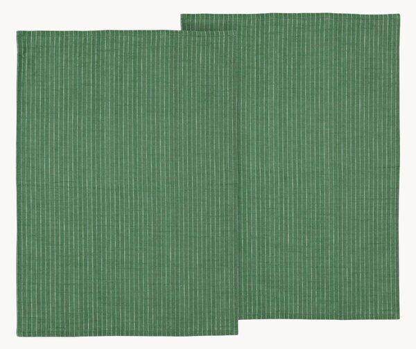 Set di 2 strofinacci in cotone Line