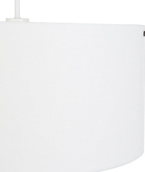 Lampada a sospensione moderna bianca con paralume bianco 50 cm - Combi 1